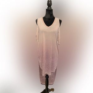 Hi/low casual cover up. Pink ombré